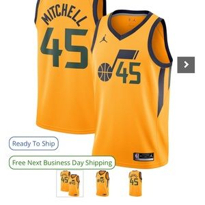 Men's Utah Jazz Donovan Mitchell Jordan Brand Gold